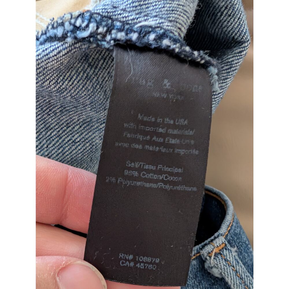 Rag & Bone Size 29 High-Rise Slim Straight Ankle Jeans Made in USA - Picture 9 of 9